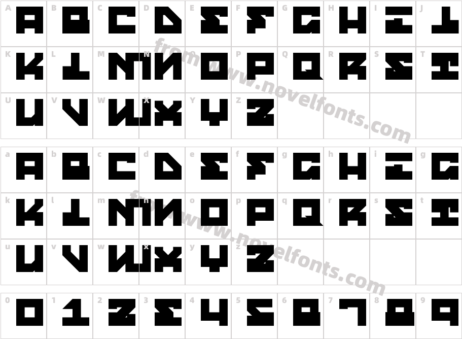 Street Robot Slab RegularCharacter Map