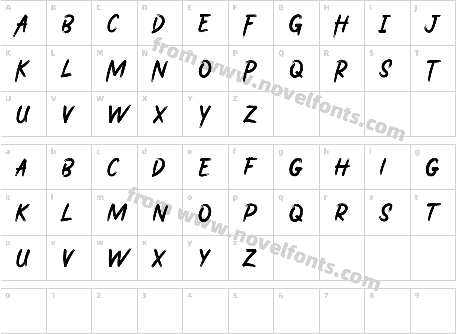 Stricken BrushCharacter Map