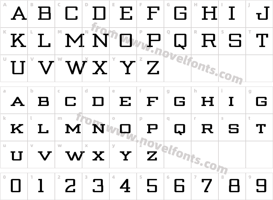 Strongman_Bold-Character Map