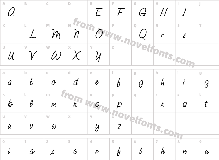 Studio ScriptEF AlternativeCharacter Map