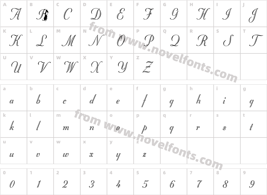 StuyvesantBT RegularCharacter Map