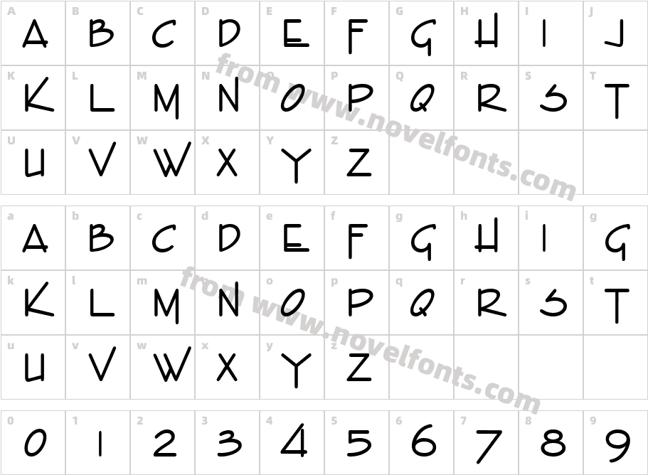 Stylistic SF BoldCharacter Map