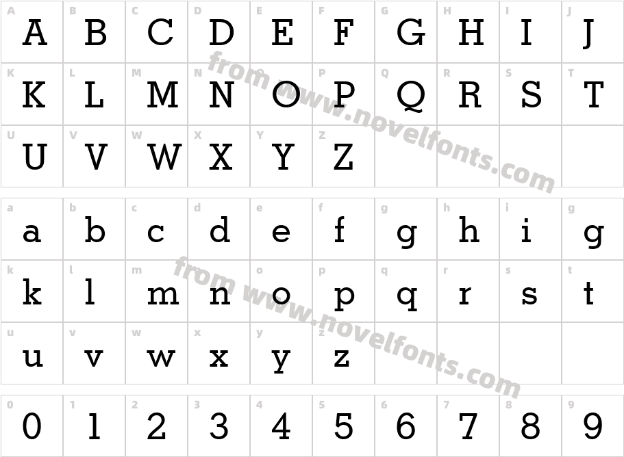 Stymie Md BT MediumCharacter Map