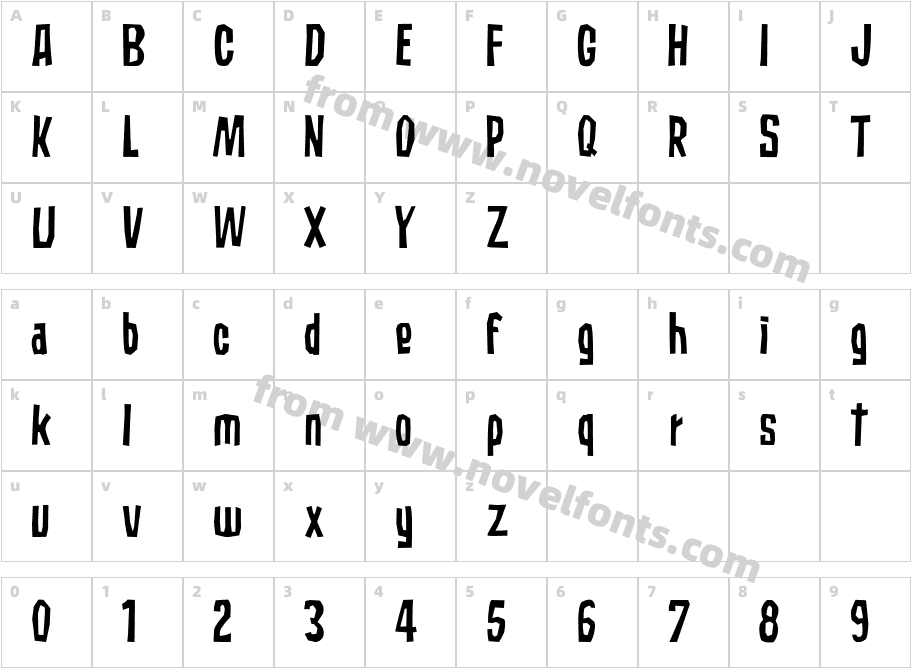 SubaccuzCharacter Map