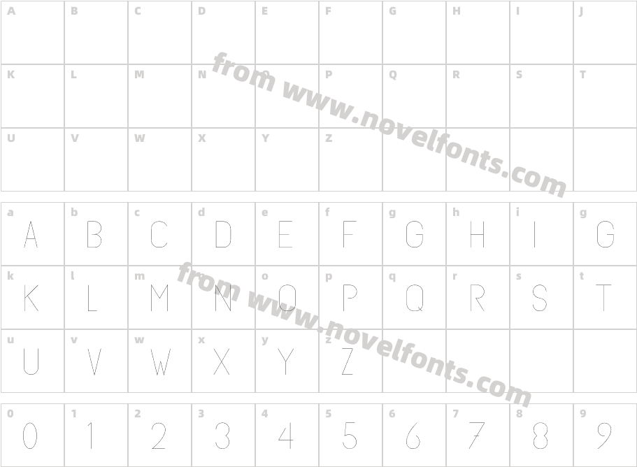 SubtleSansUltraLight-RegularCharacter Map