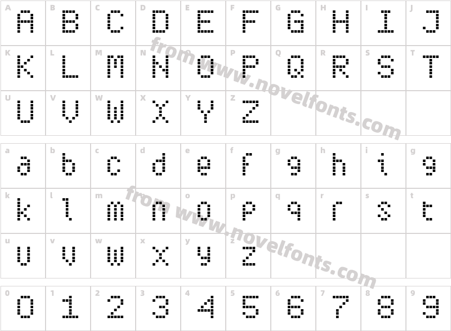 Subway TickerCharacter Map