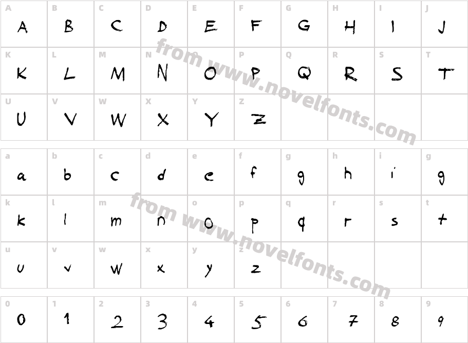 Sucked Dry MediumCharacter Map