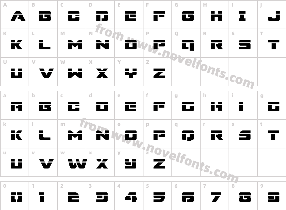 Super Commando LaserCharacter Map