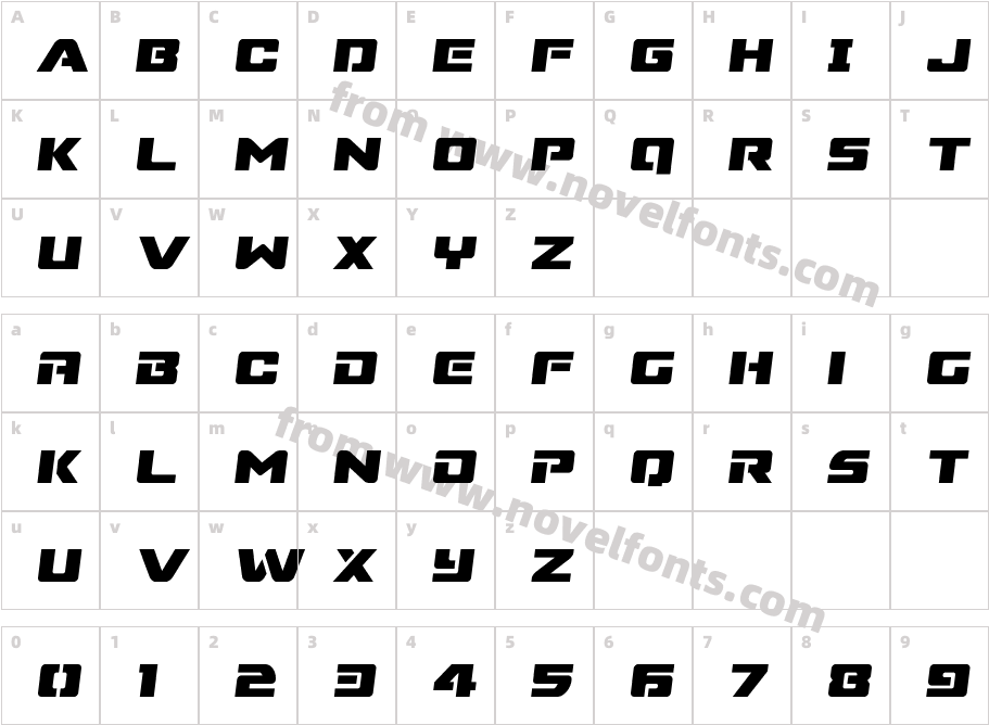 Super Commando Semi-ItalicCharacter Map