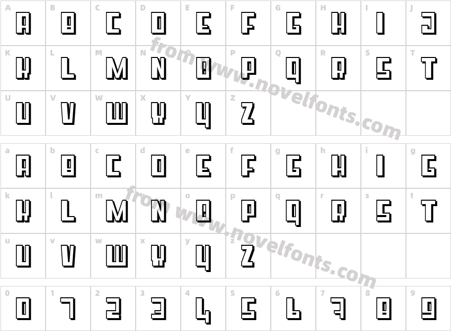 Super cubeCharacter Map