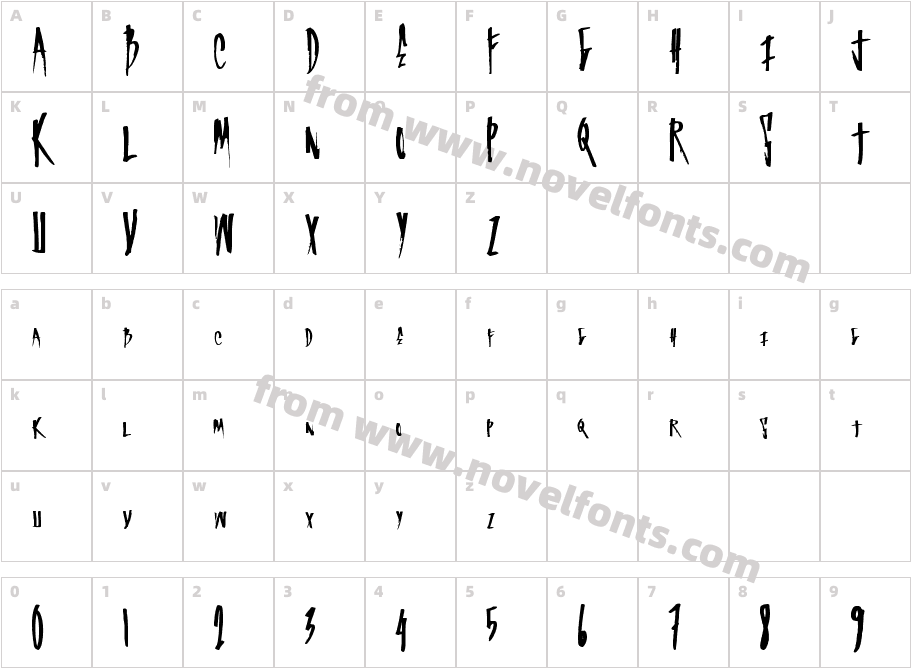 SuperGrafCharacter Map