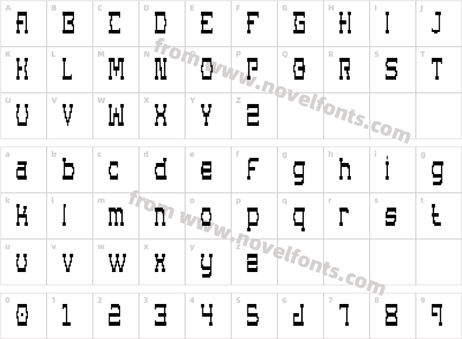 Superago CondensedCharacter Map