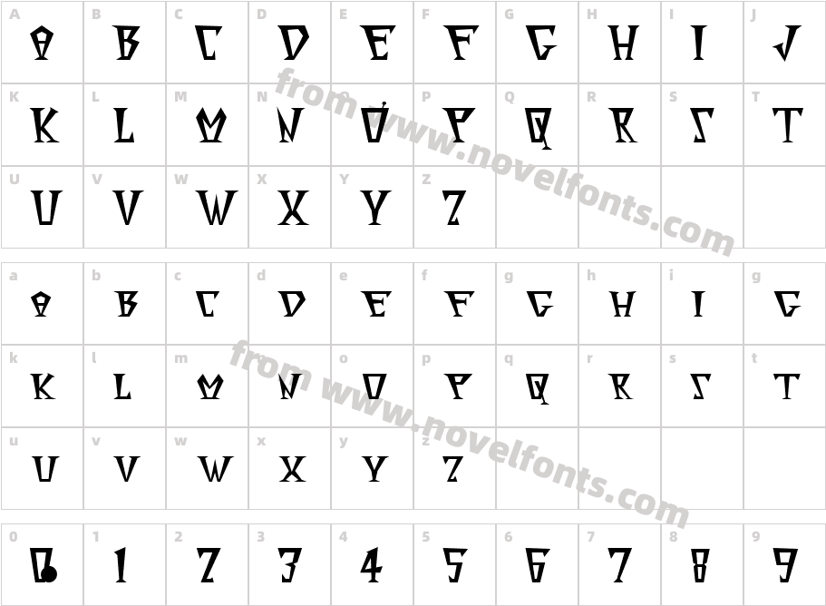 Surfinta MarsCharacter Map