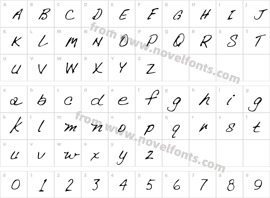 SusansHand-PlainCharacter Map