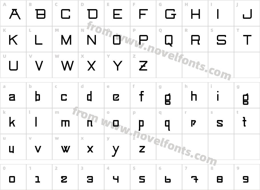 SwingarmYori-MediumCharacter Map