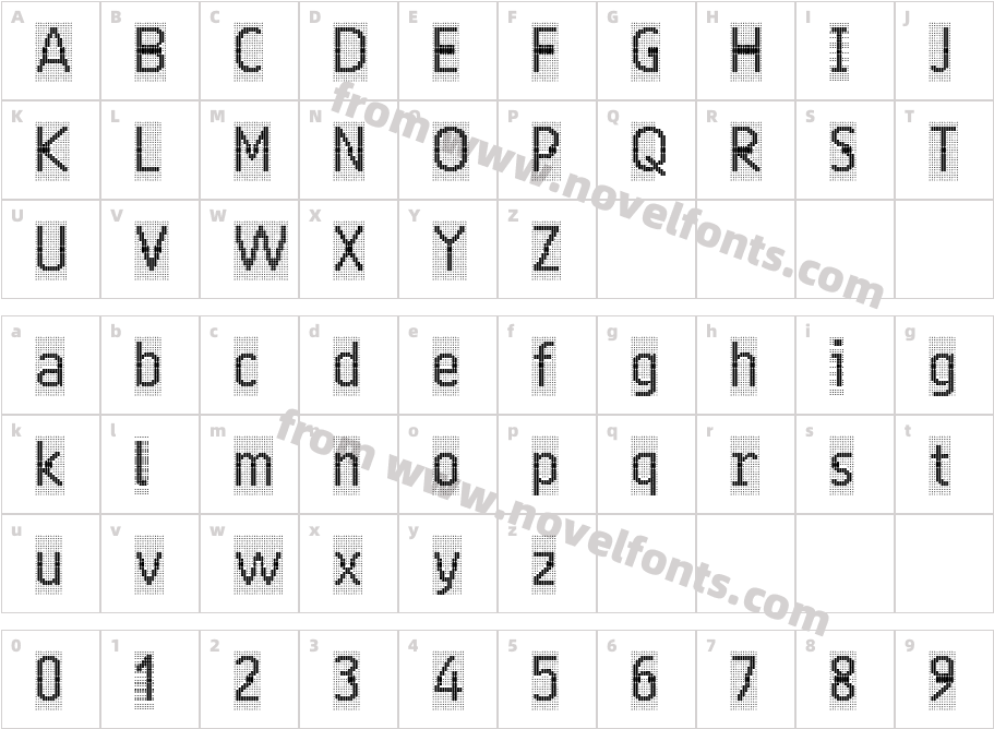 24 LED GridCharacter Map