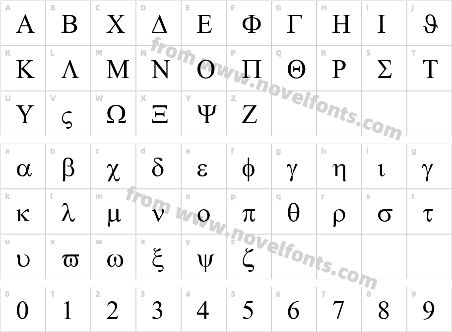 SymbolMTCharacter Map