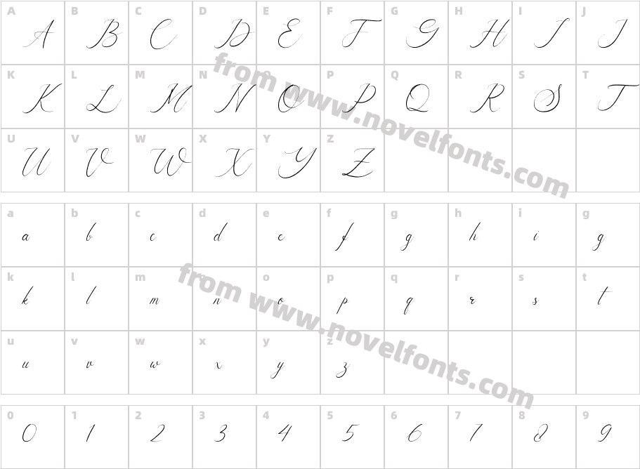 SymphonigraphyCharacter Map