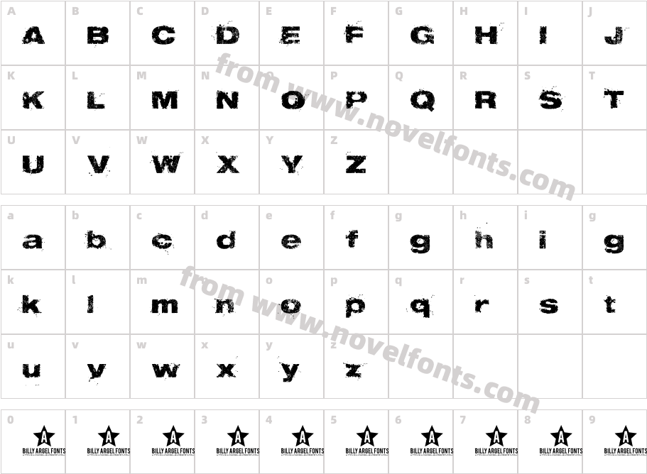 TABU-TRIALBOLDCharacter Map