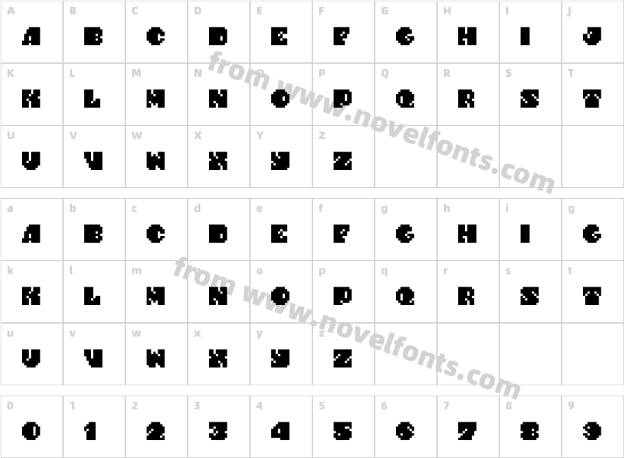 AvalanchenoBitmaCharacter Map