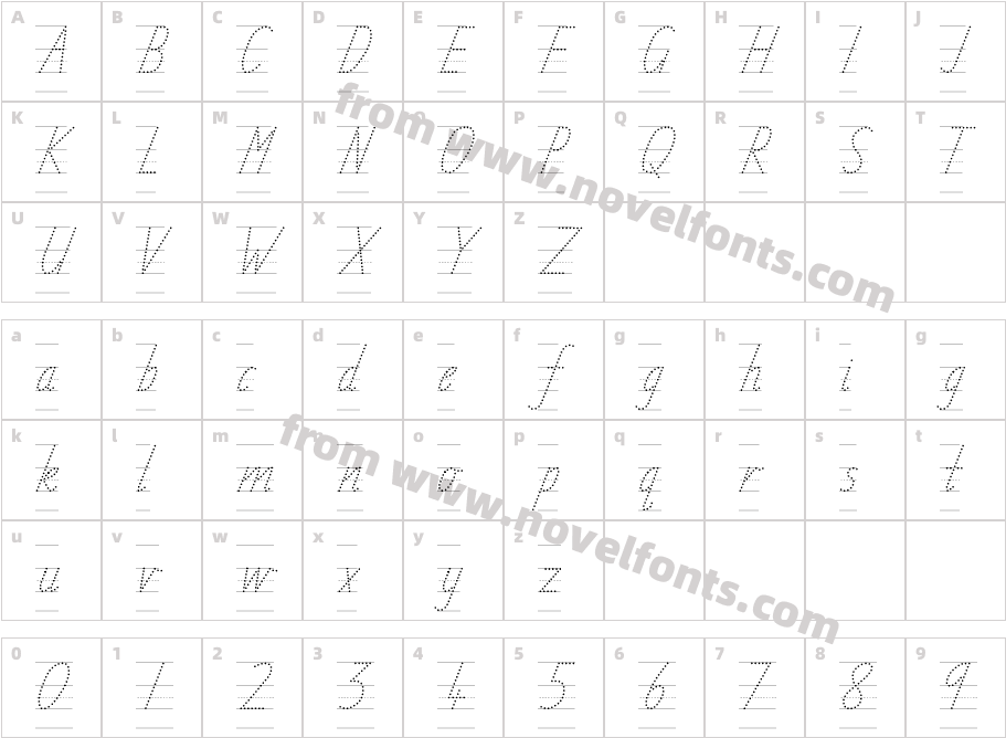 TAS Handwriting GuideCharacter Map