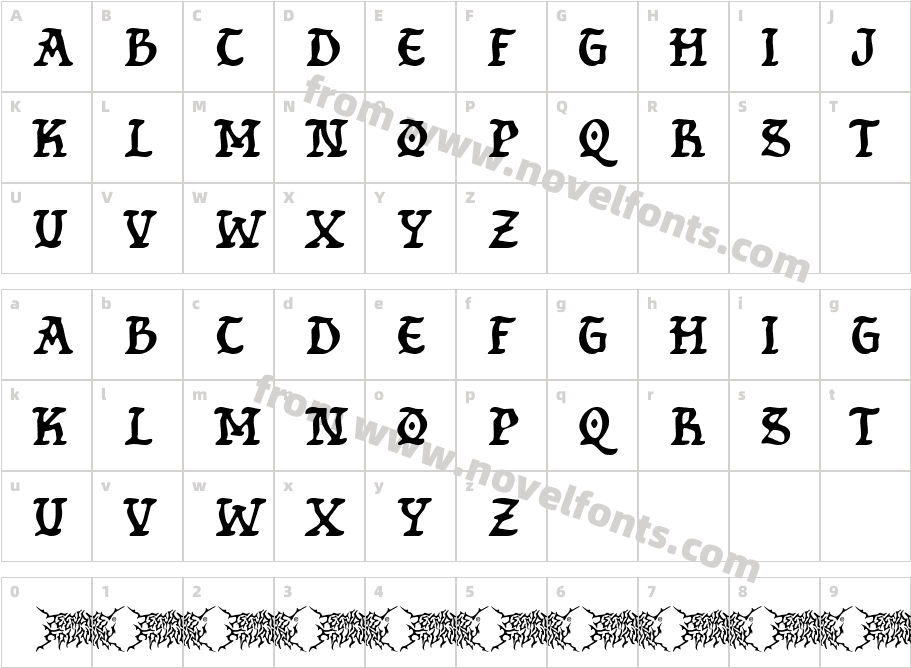 TF Song Burn Demo RegularCharacter Map