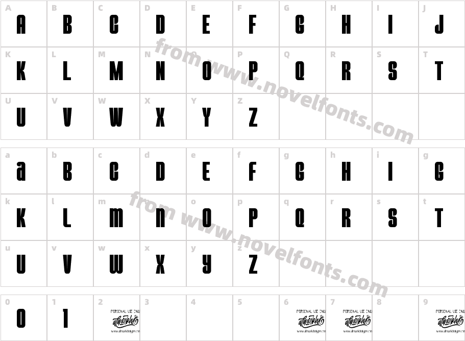 THE MEZIRANECharacter Map