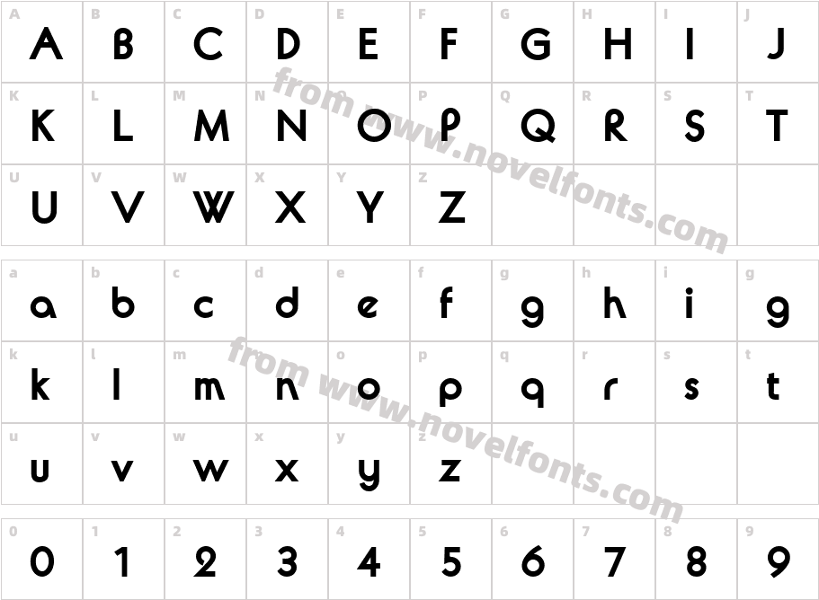 AvalonURWT-BoldCharacter Map