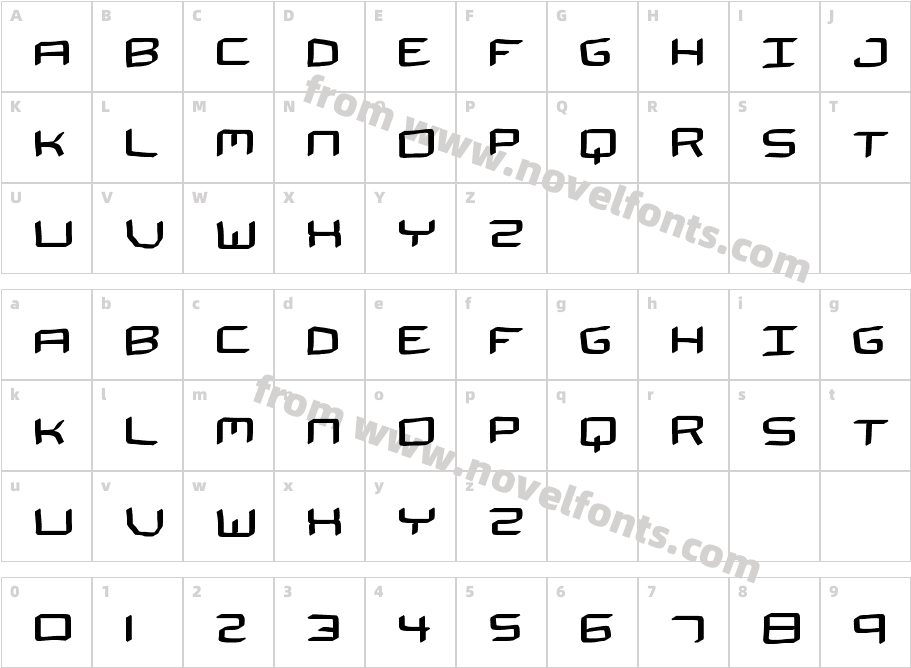 THE SPACEMANCharacter Map