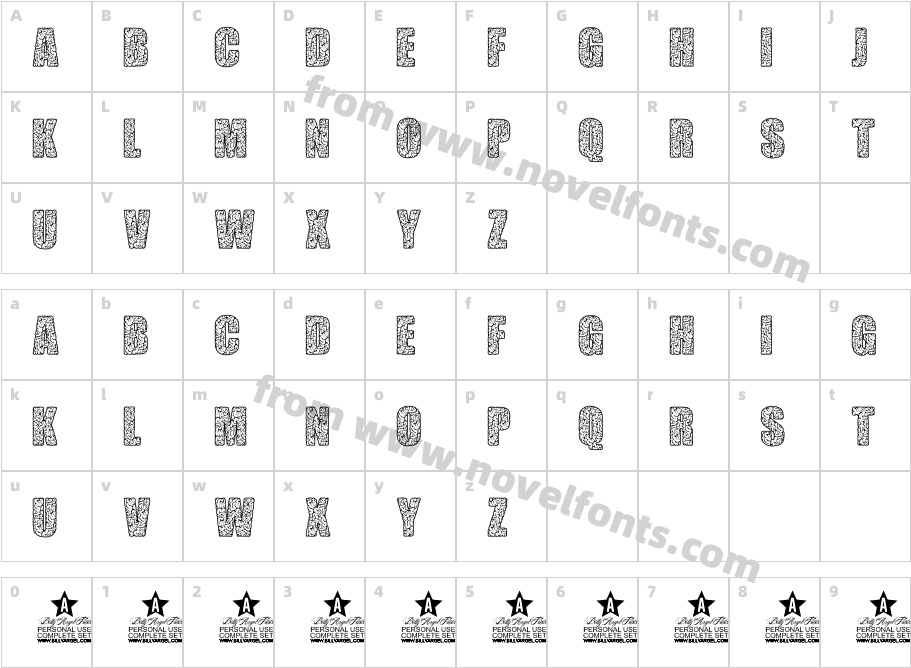 THINK EXTRA PERSONAL USE BoldCharacter Map