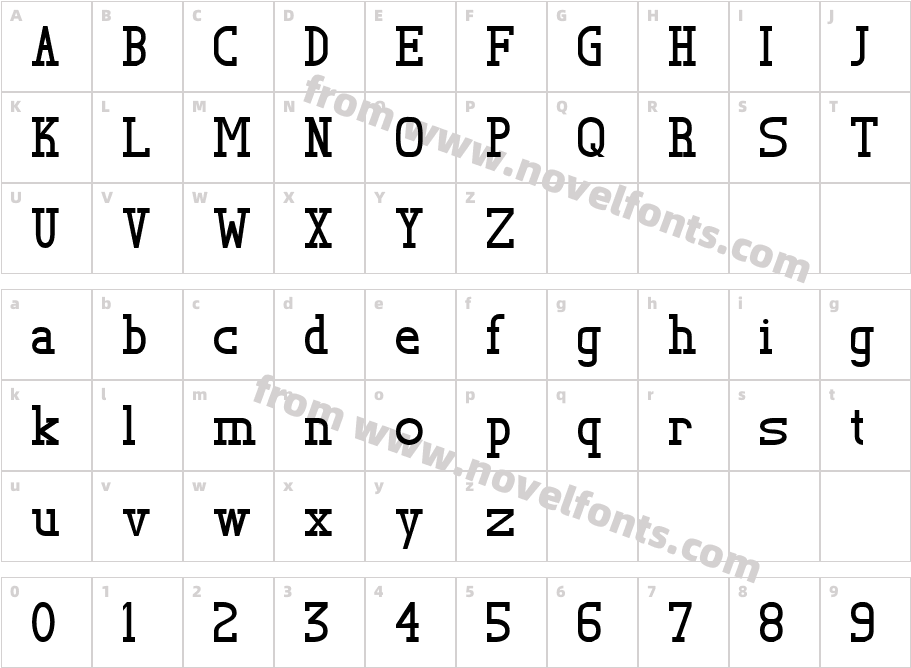 TL Serif BoldCharacter Map