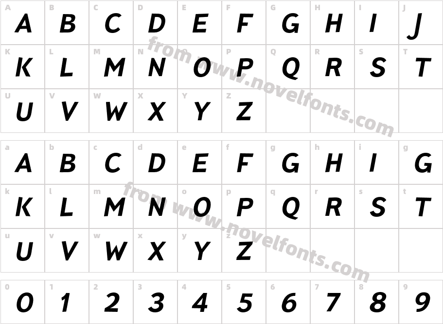 TTPinesDEMO-BoldItalicCharacter Map