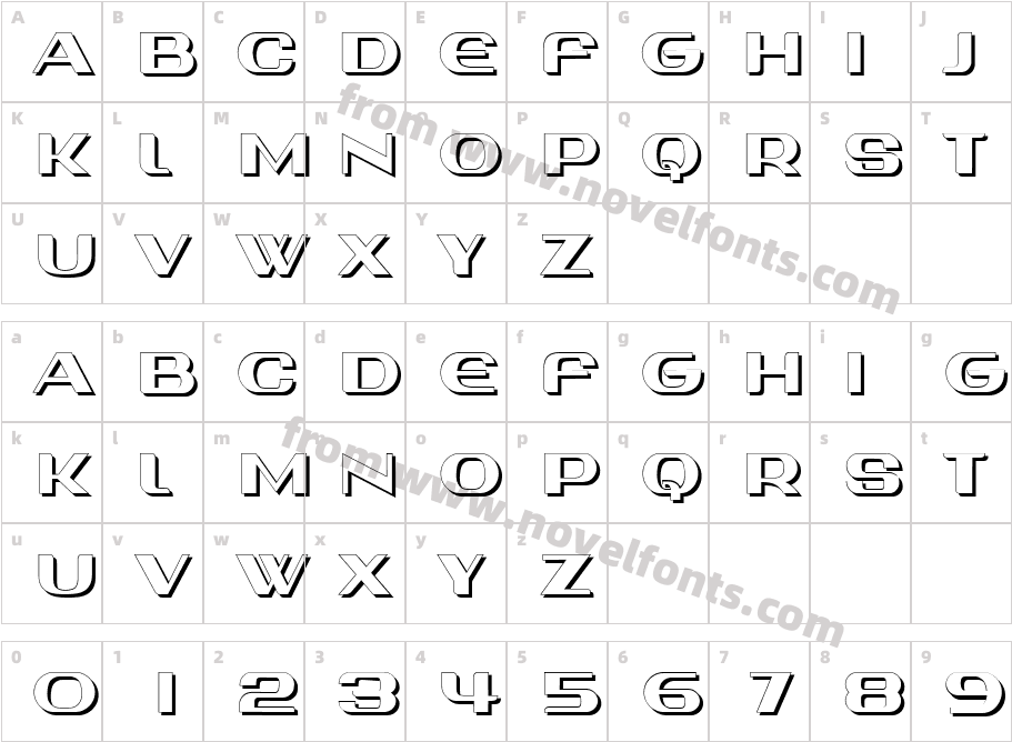 Tadia RegularCharacter Map