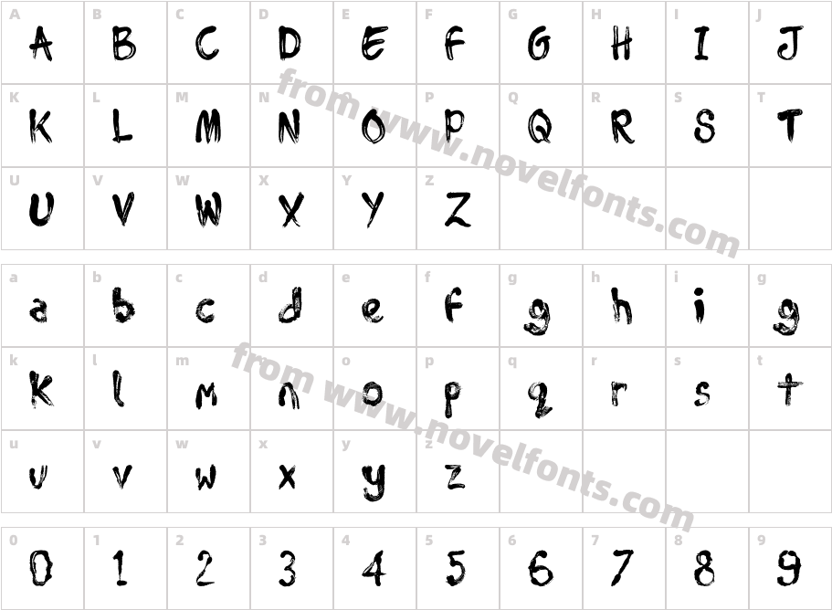 Tajamuka ScriptCharacter Map