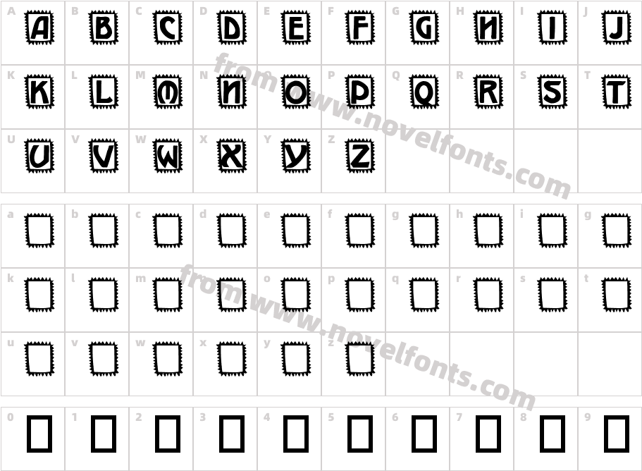 TakkerCharacter Map