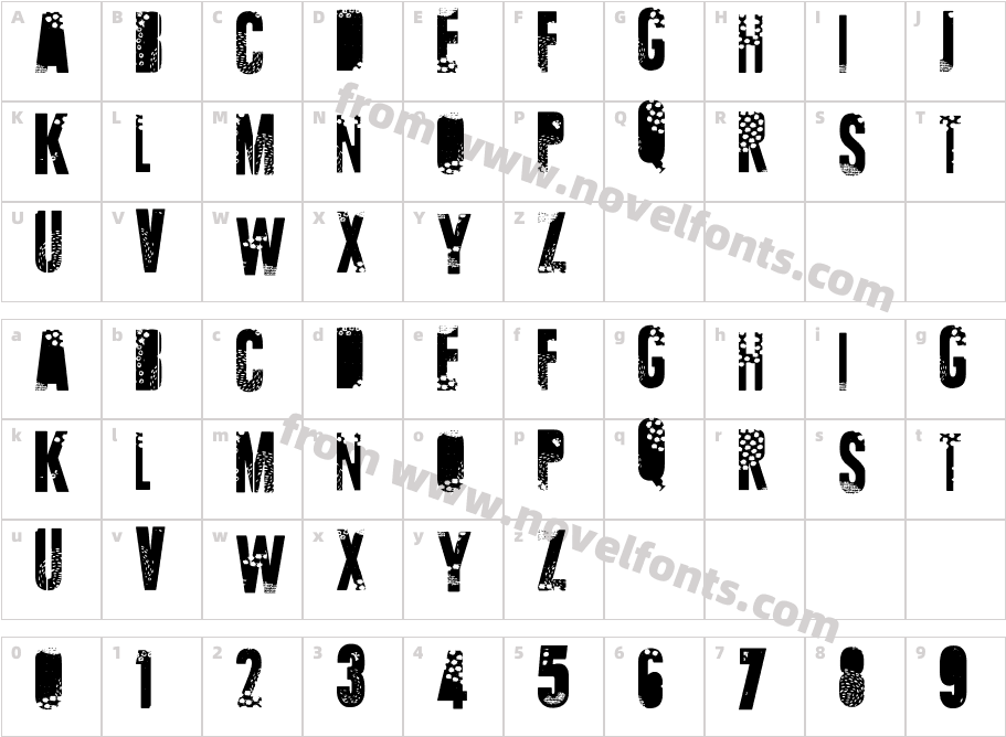 Talvez assimCharacter Map