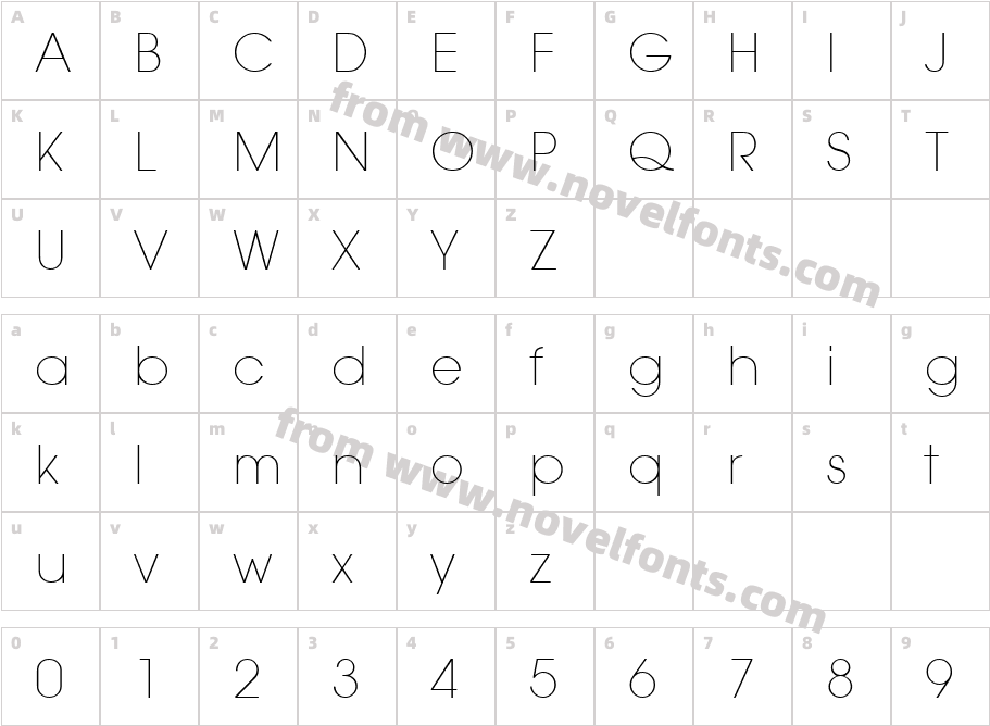 AvantGardeExtLitITCTTCharacter Map