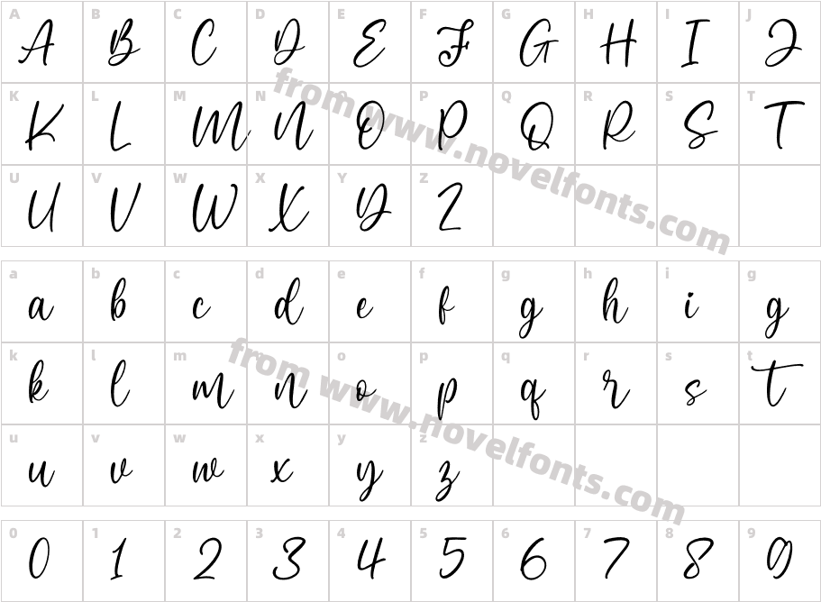 TamarinCharacter Map