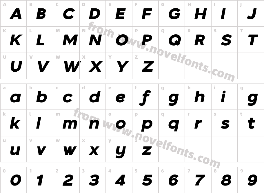 Tango Sans Bold ItalicCharacter Map