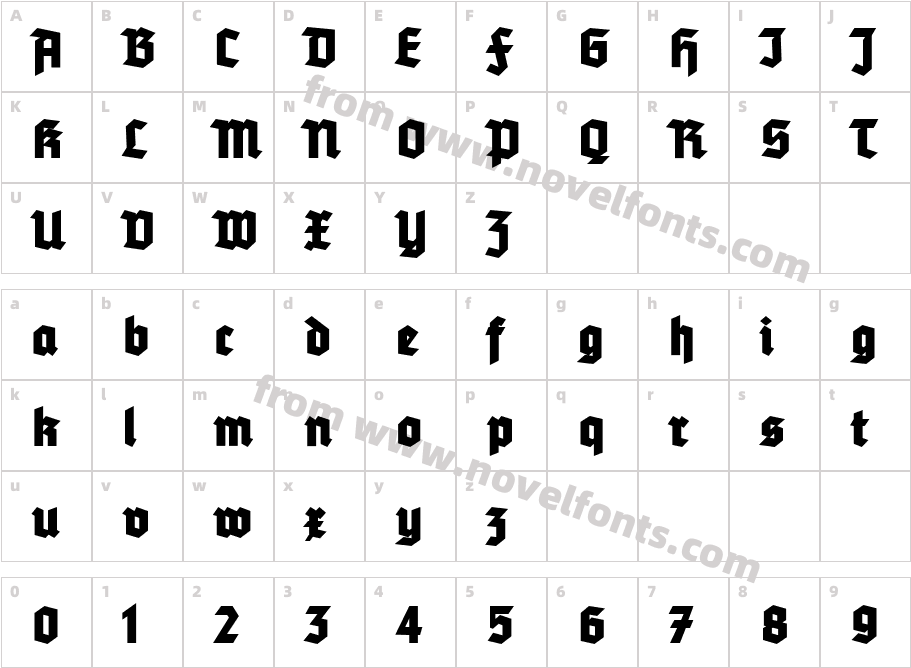 Tannenberg FettCharacter Map