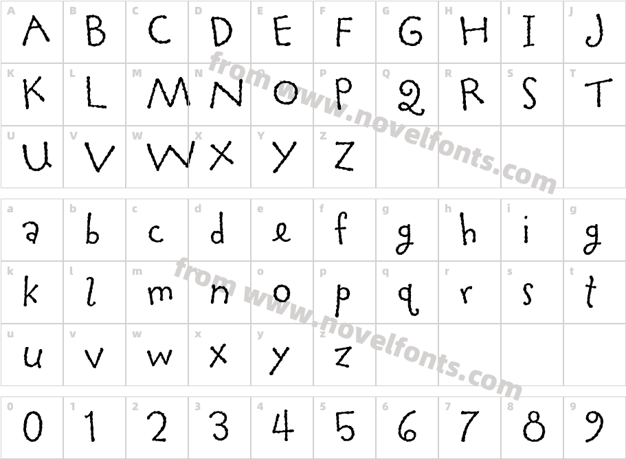 Tapioca ITCCharacter Map