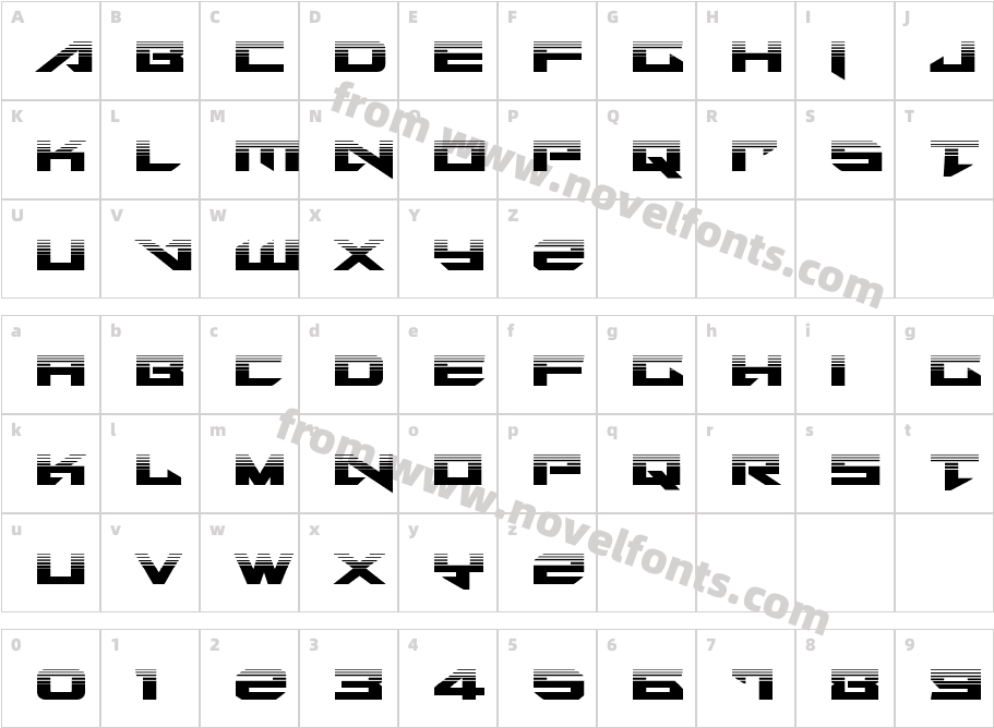 Tarrget Half Tone RegularCharacter Map