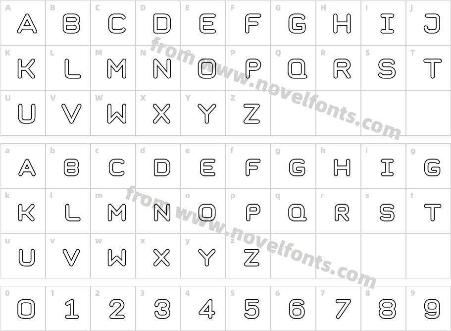 TaurusMonoOutline-BoldCharacter Map