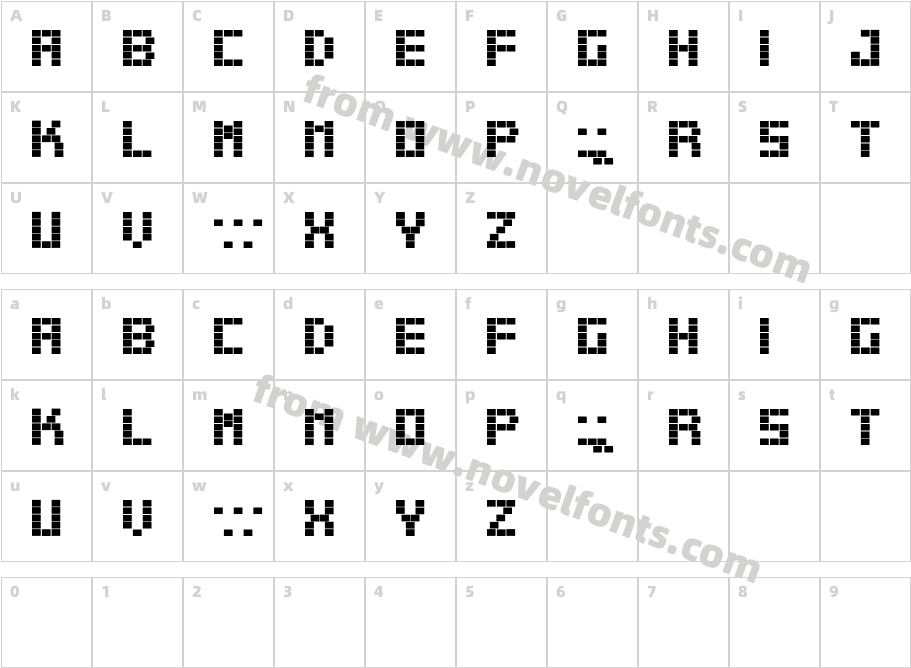 TecateCharacter Map