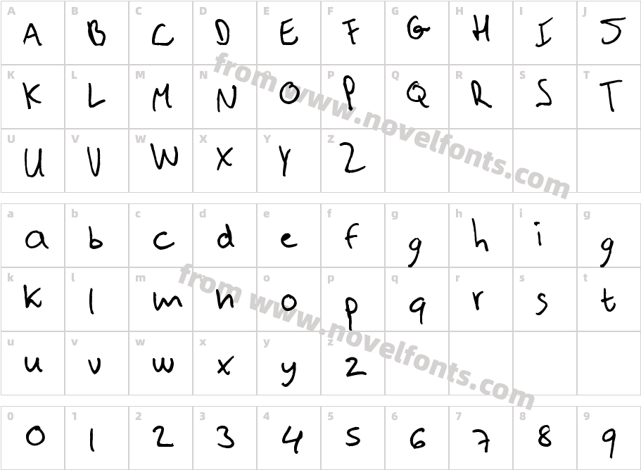 Teenishly beautifulCharacter Map