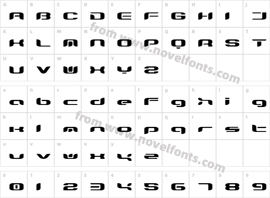 TeknikohlRemix01Character Map