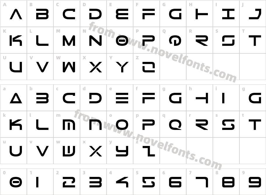 Tele-Marines BoldCharacter Map