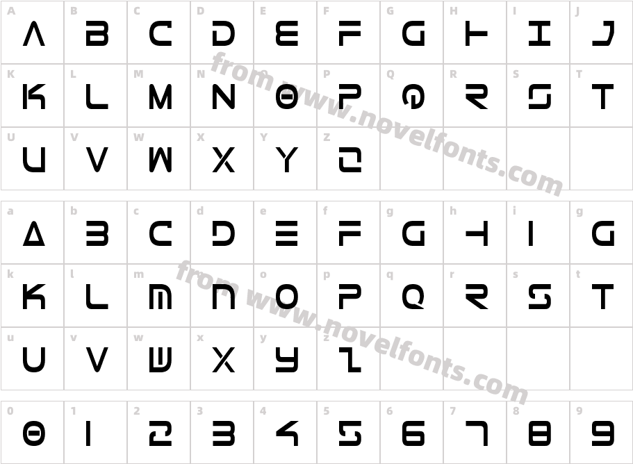 Tele-Marines Condensed BoldCharacter Map