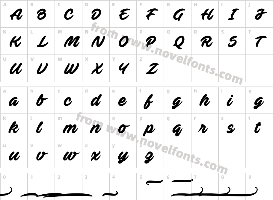 Ave Fedan PERSONAL USE ONLYCharacter Map