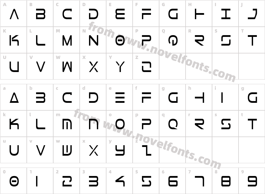 Tele-Marines CondensedCharacter Map